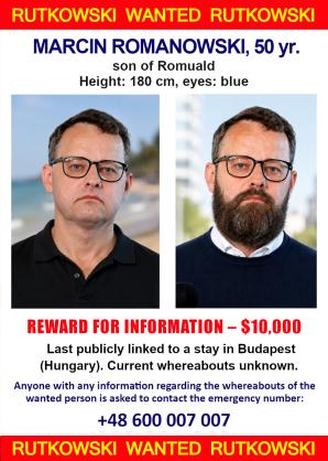 Nagrada od 10.000 $ za informacije koje vode do lociranja traženog Marcina Romanowskog