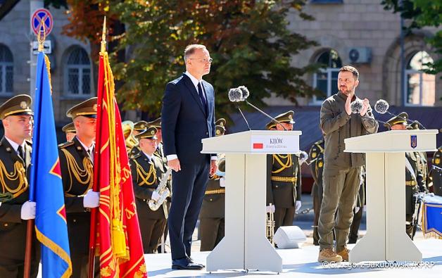 [VIDEO] Kijów. Prezydent RP na uroczystościach z okazji 33. rocznicy Niepodległości Ukrainy